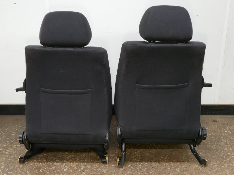 Front Black Leather Sport Seat Set 93-99 VW Jetta GLX GTI Cabrio MK3 - Genuine