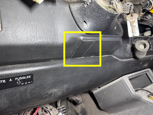 Lower Dash Access Cap Cover Trim 87-93 VW Fox - Genuine - 307 857 957 3