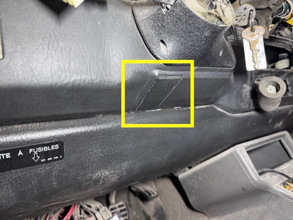 Lower Dash Access Cap Cover Trim 87-93 VW Fox - Genuine - 307 857 957 3