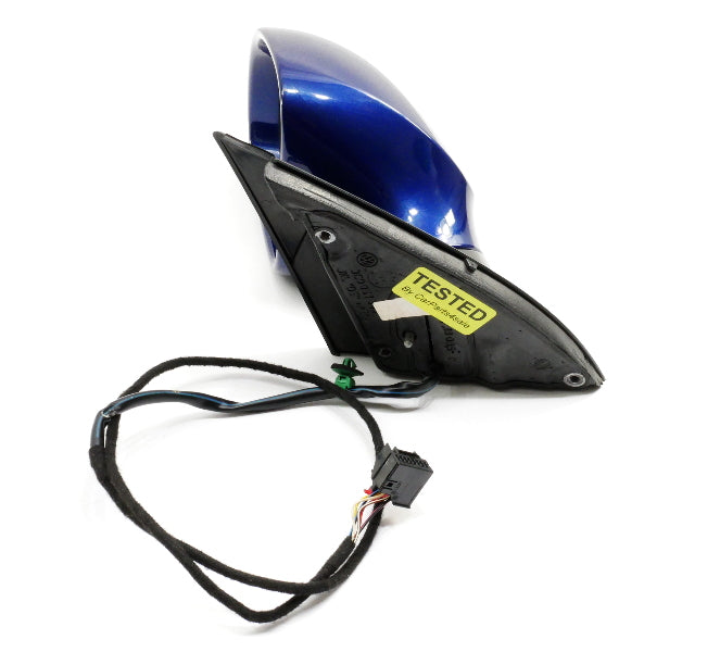 LH Side View Door Exterior Mirror 06-10 VW Passat B6 LC5E Cobalt Blue - Genuine