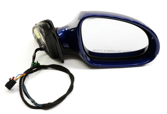 RH Side View Door Exterior Mirror 06-10 VW Passat B6 LC5E Cobalt Blue - Genuine