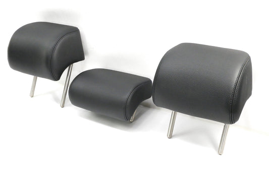 Rear Back Seat Head Rest Headrest Set 06-10 VW Passat B6  Black Leatherette