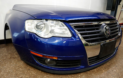 Front Clip Bumper Fenders Hood Radiator Support Headlights 06-10 VW Passat B6