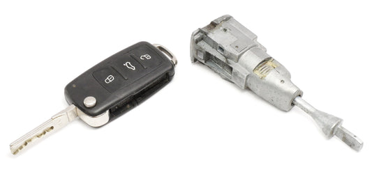 11-14 VW Jetta Sedan MK6 Kessy Key FOB Door Handle Lock Set - 5C6 837 167 A