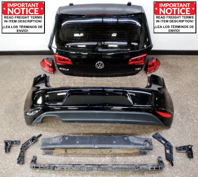 Hatch Lift Gate & Rear Bumper 15-19 VW Golf GTI MK7 - L041 Black - Genuine
