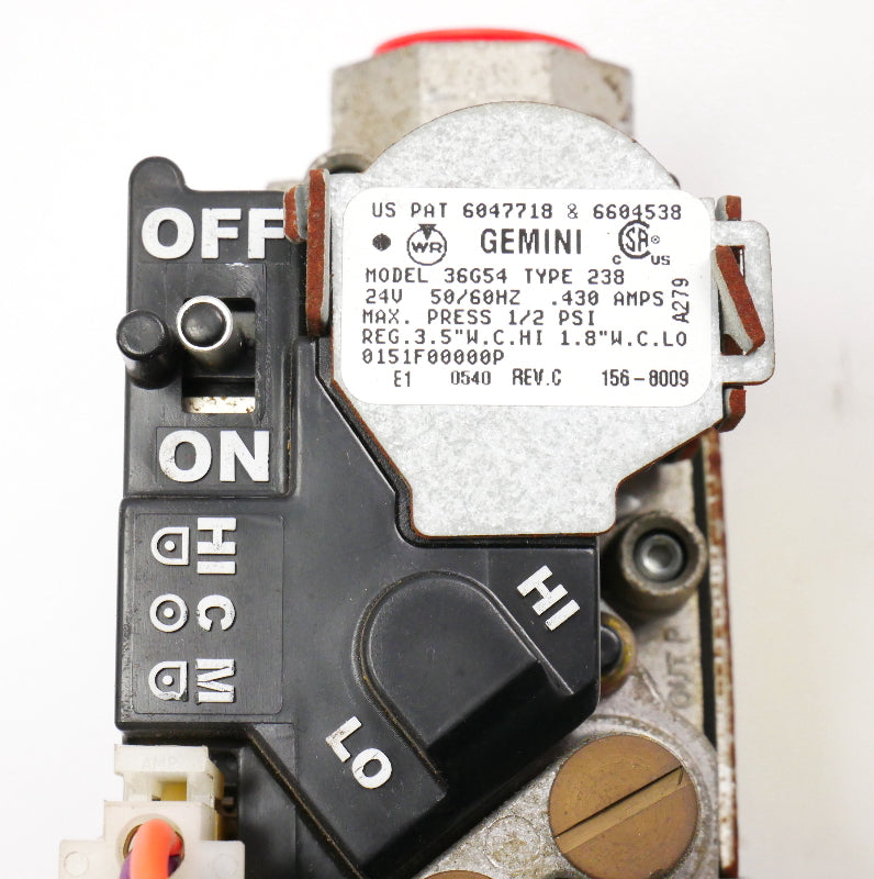 Amana Furnace Gas Valve 36G54 238 White Rogers Gemini