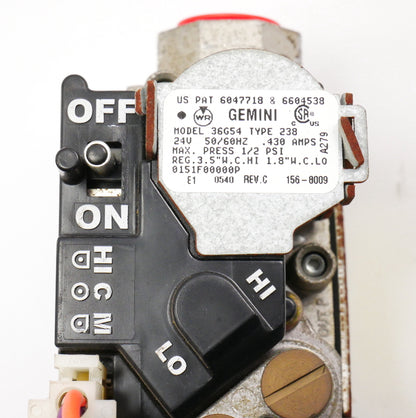 Amana Furnace Gas Valve 36G54 238 White Rogers Gemini