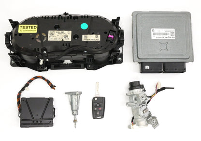 Lock Key Set Gauge Cluster ECU Gateway 2015 VW Golf MK7 1.8T - 06K 907 425 B