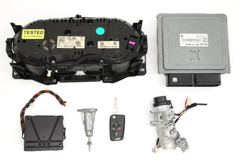 Lock Key Set Gauge Cluster ECU Gateway 2015 VW Golf MK7 1.8T - 06K 907 425 B