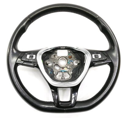 Leather Steering Wheel 15-21 VW Golf Sportwagen Alltrack MK7 - 5GM 419 091