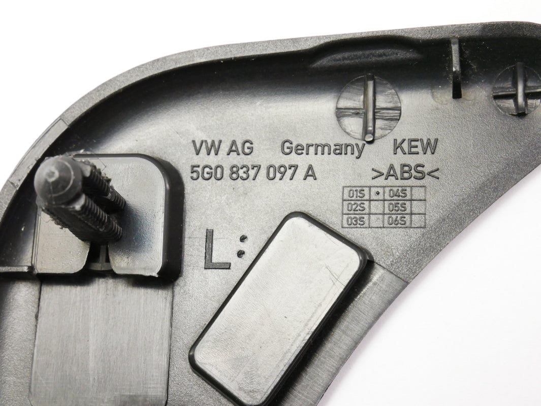 LH Front Mirror Bolt Cover Cap 15-19 VW Golf GTI Alltrack MK7 - 5G0 837 097 A