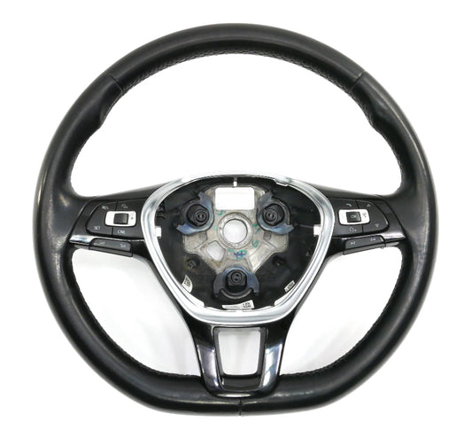 Leather Steering Wheel 15-18 VW Jetta MK6 Sedan ~ Genuine ~ 5C0 419 091 BL
