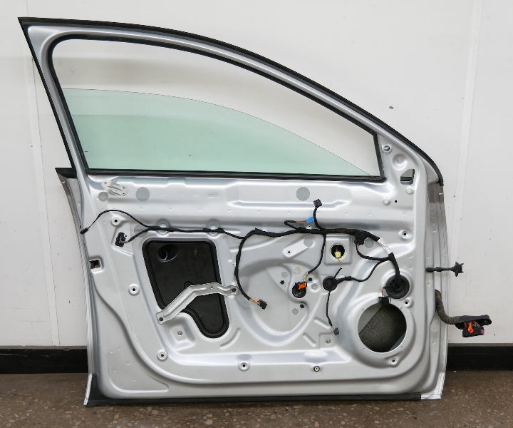 LH Front Door Assembly 11-18 VW Jetta Sedan MK6 LA7W Reflex Silver - Genuine