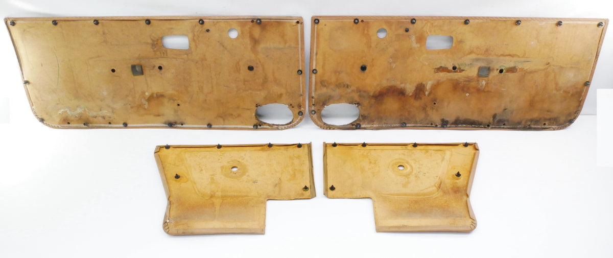 Interior Door Panel Cards Set 80-86 VW Rabbit Convertible Cabriolet MK1 Brown -
