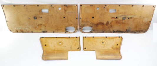 Interior Door Panel Cards Set 80-86 VW Rabbit Convertible Cabriolet MK1 Brown -
