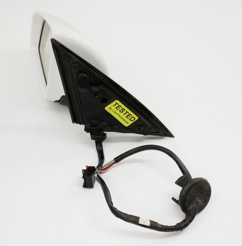LH Side View Exterior Door Mirror 05-08 Audi A6 S6 - LY9C Ibis White - Genuine