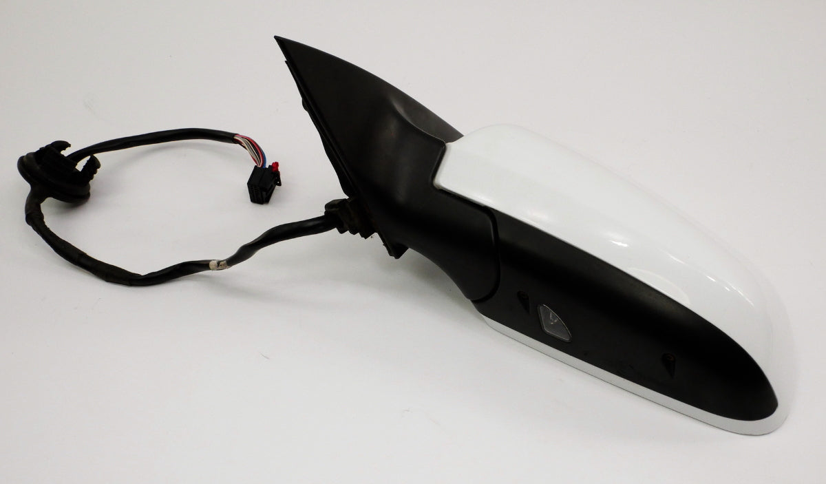 LH Side View Exterior Door Mirror 05-08 Audi A6 S6 - LY9C Ibis White - Genuine