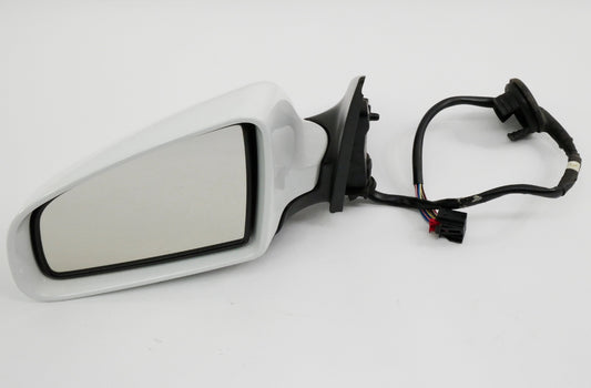 LH Side View Exterior Door Mirror 05-08 Audi A6 S6 - LY9C Ibis White - Genuine