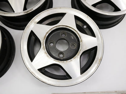 Vintage SenDel 13" Alloy Wheel Rim Set VW Jetta Golf Rabbit GTI MK1 MK2 4x100