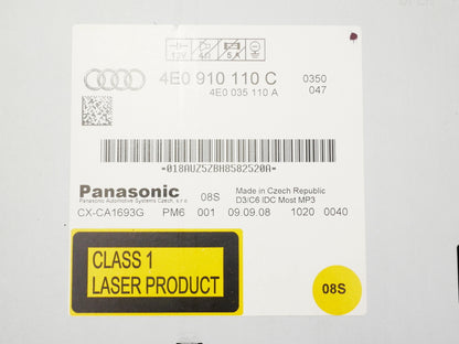 6 Disc CD Changer 07-09 Audi A6 S6 C6 - Genuine - 4E0 910 110 C