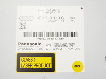 6 Disc CD Changer 07-09 Audi A6 S6 C6 - Genuine - 4E0 910 110 C