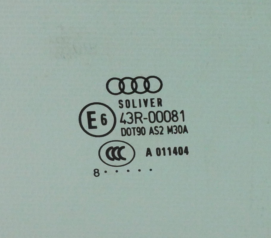 LH Rear Door Window Side Glass 05-11 Audi A6 S6 C6 Sedan - Genuine