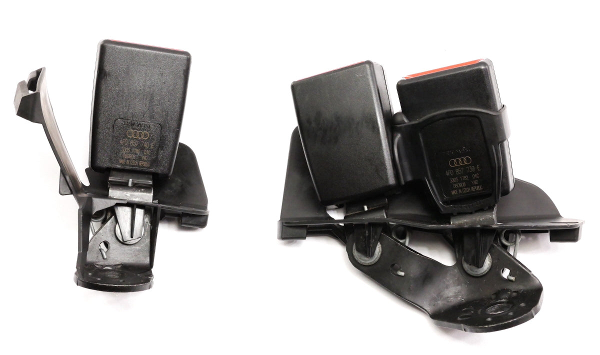 Rear Seat Belt Receiver Buckles 05-11 Audi A6 S6 C6 Genuine 4F0 857 739 / 740 E