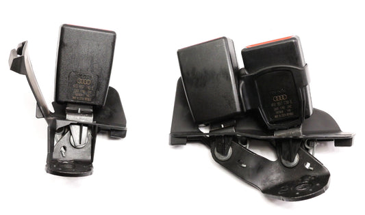Rear Seat Belt Receiver Buckles 05-11 Audi A6 S6 C6 Genuine 4F0 857 739 / 740 E