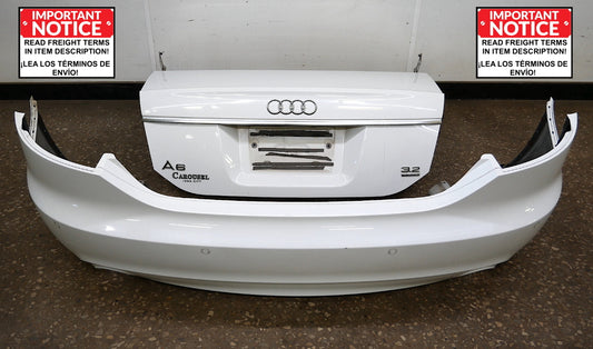 Rear End Bumper Trunk Deck Lid 05-08 Audi A6 C6 White - Genuine - 4F5 807 511 B