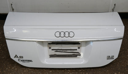 Rear End Bumper Trunk Deck Lid 05-08 Audi A6 C6 White - Genuine - 4F5 807 511 B