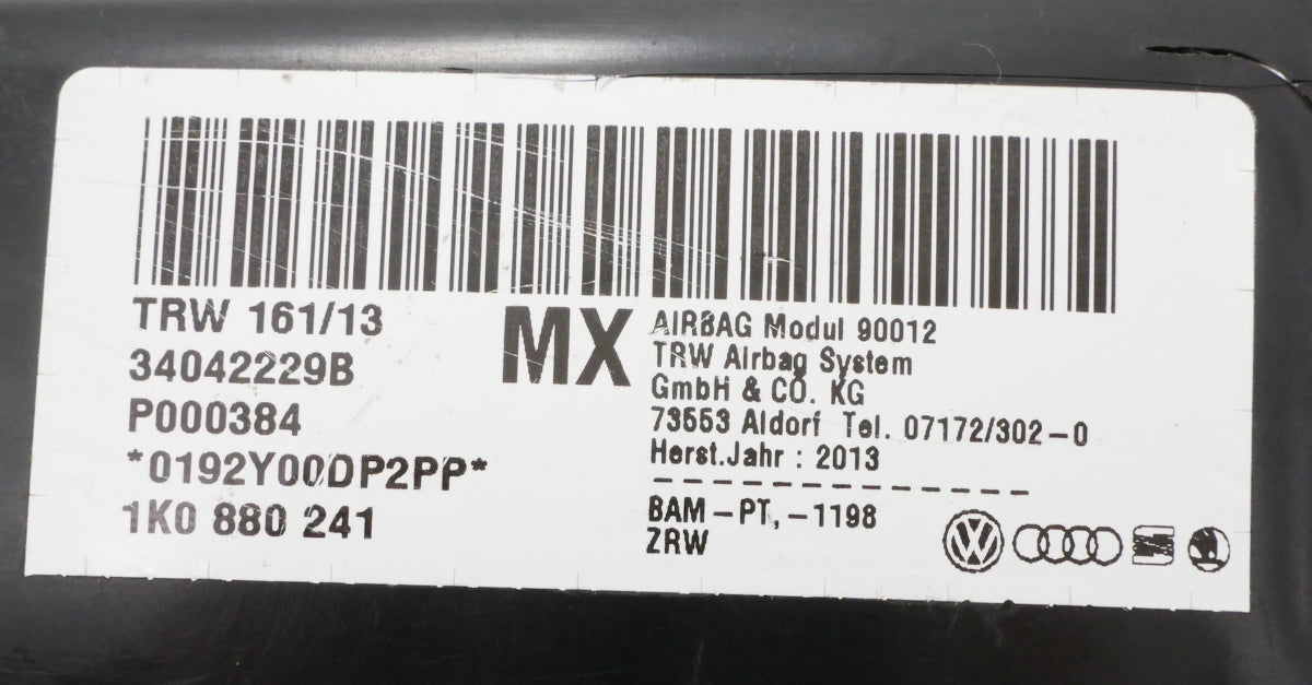 LH Seat Side Airbag Air Bag 10-14 VW Jetta Sportwagen MK6 - 1K0 880 241