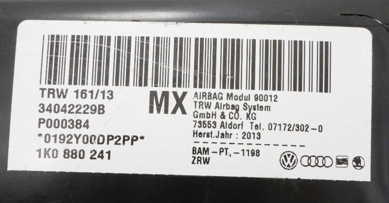 LH Seat Side Airbag Air Bag 10-14 VW Jetta Sportwagen MK6 - 1K0 880 241