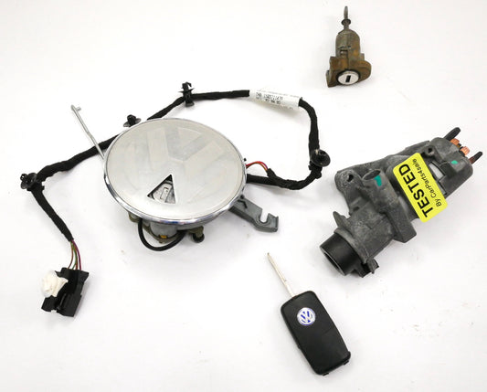 Ignition Lock Set Key Door Trunk 03-05 VW Beetle Convertible - 4B0 905 851 B