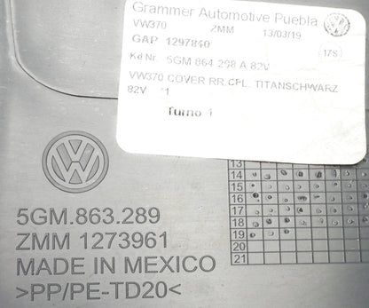 Console Rear Vent Trim 15-21 VW Golf Sportwagen Alltrack MK7 ~ 5GM 863 289 ~