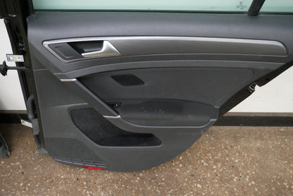 RH Front & Rear Doors 15-19 VW Golf Sportwagen MK7 L041 Black - Genuine