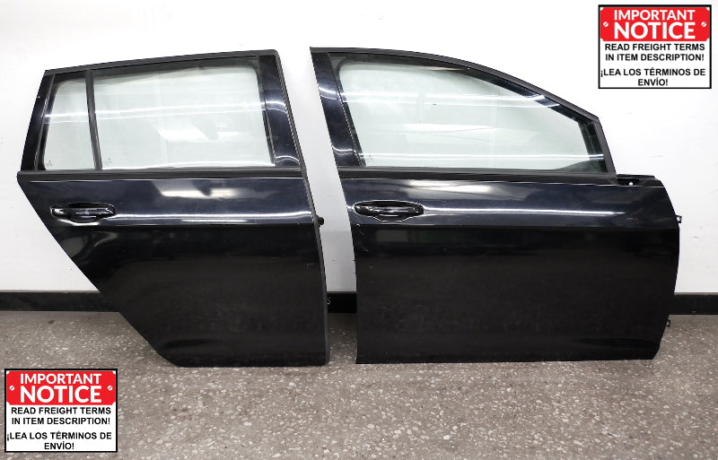 RH Front & Rear Doors 15-19 VW Golf Sportwagen MK7 L041 Black - Genuine