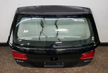 Hatch Lift Gate 15-19 VW Golf Sportwagen MK7 - LC9X Deep Black Pearl - Genuine