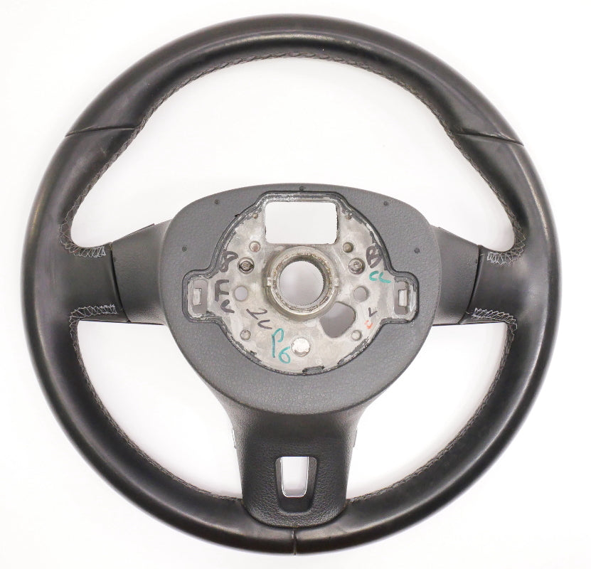 Leather Steering Wheel 10-14 VW Golf Jetta Sportwagen MK6 - 5C0 419 091 AK
