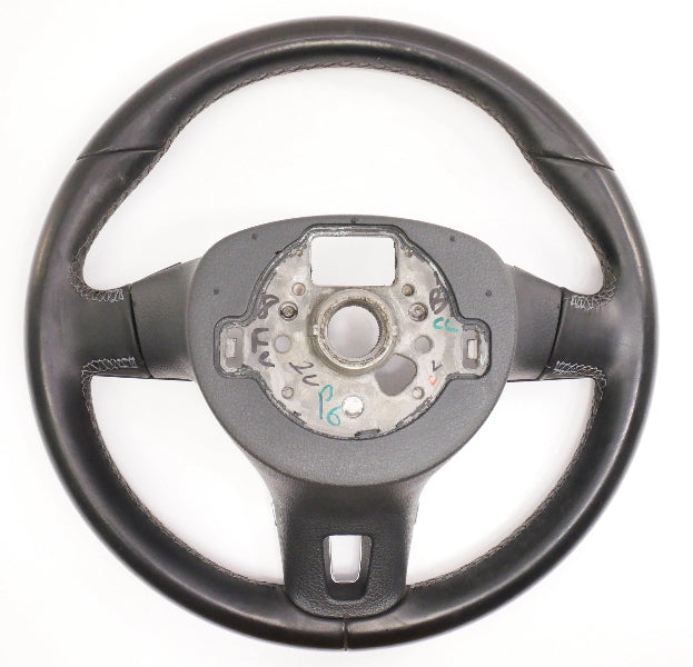 Leather Steering Wheel 10-14 VW Golf Jetta Sportwagen MK6 - 5C0 419 091 AK