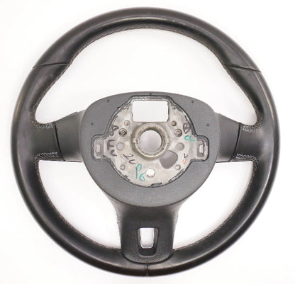 Leather Steering Wheel 10-14 VW Golf Jetta Sportwagen MK6 - 5C0 419 091 AK