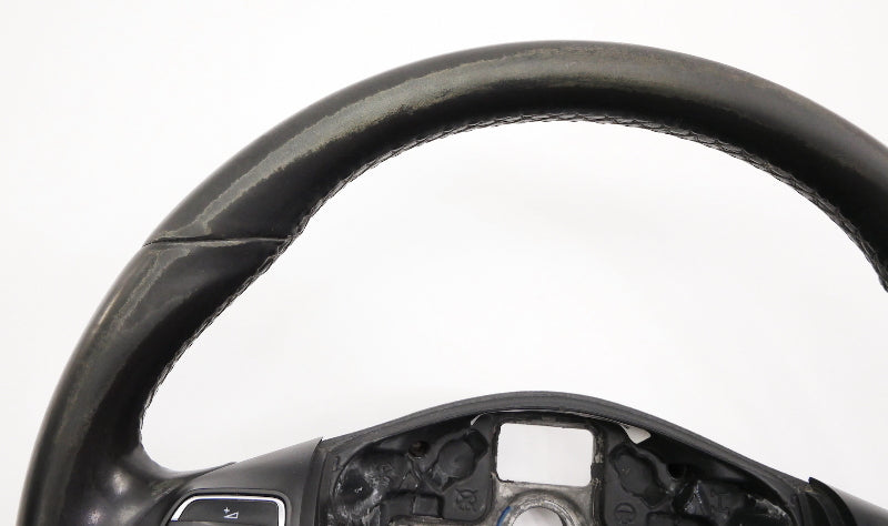 Leather Steering Wheel 10-14 VW Golf Jetta Sportwagen MK6 - 5C0 419 091 AK
