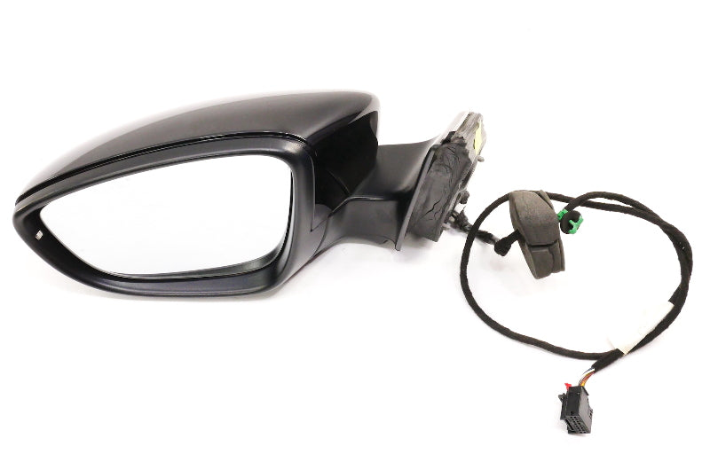 LH Side View Door Exterior Mirror 11-18 VW Jetta MK6 LC9X Black Pearl - Genuine