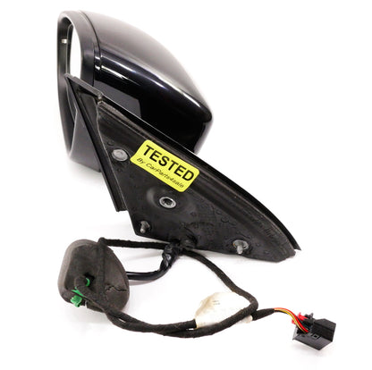LH Side View Door Exterior Mirror 11-18 VW Jetta MK6 LC9X Black Pearl - Genuine