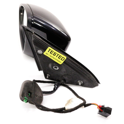 LH Side View Door Exterior Mirror 11-18 VW Jetta MK6 LC9X Black Pearl - Genuine