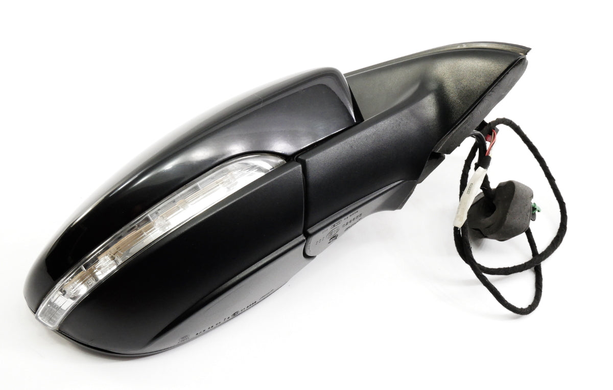 RH Side View Door Exterior Mirror 11-18 VW Jetta MK6 LC9X Black Pearl - Genuine