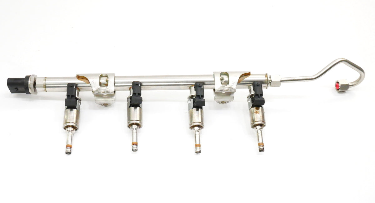 Fuel Injector Set & Rail 13-16 VW Jetta 1.4T Hybrid MK6 - Genuine 04E 133 320 D