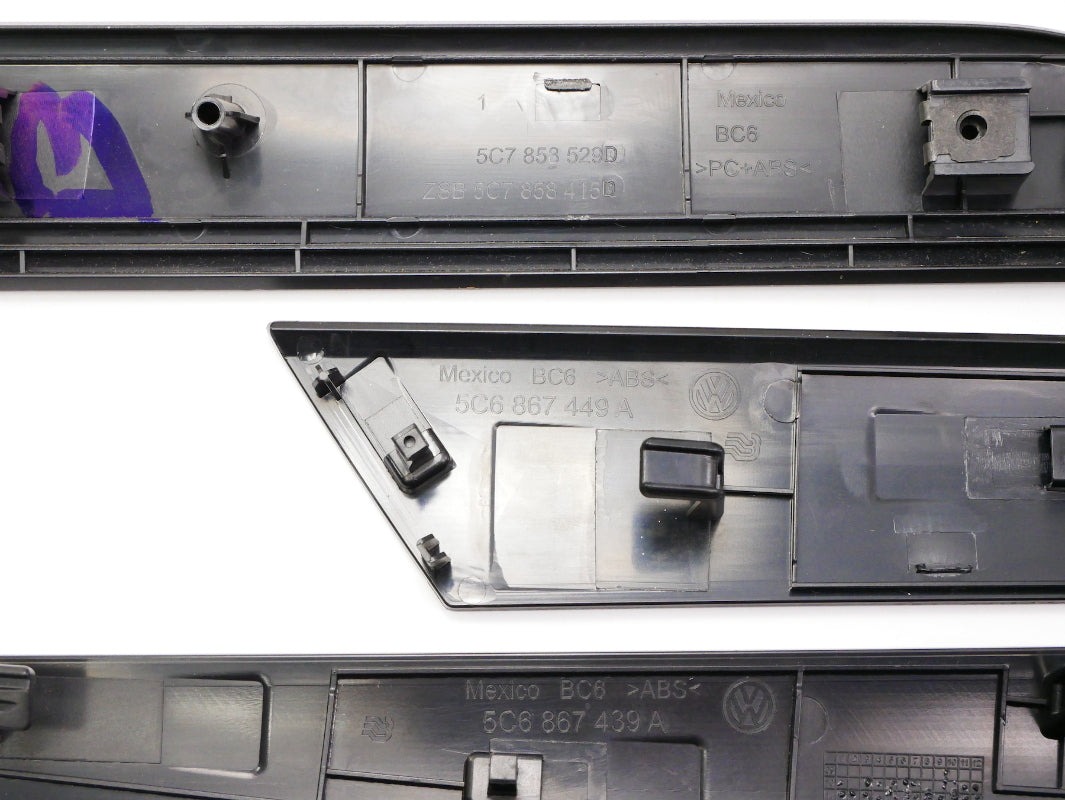 Brushed Look Dash & Door Panel Trim Set 11-18 VW Jetta MK6 Sedan - 5C6 867 439 A