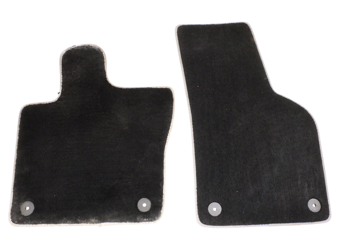 Carpet Floor Mats 11-18 VW Jetta MK6 Sedan - Black w/ Grey trim - 5C7 863 011 E