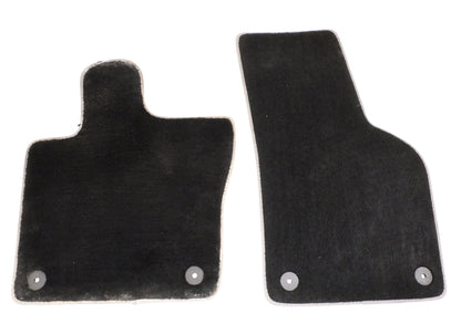 Carpet Floor Mats 11-18 VW Jetta MK6 Sedan - Black w/ Grey trim - 5C7 863 011 E