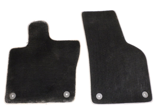 Carpet Floor Mats 11-18 VW Jetta MK6 Sedan - Black w/ Grey trim - 5C7 863 011 E